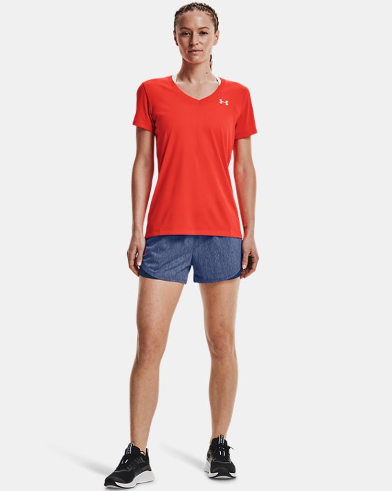 Women's UA Tech™ V-Neck, Orange, pdpMainDesktop image number 2